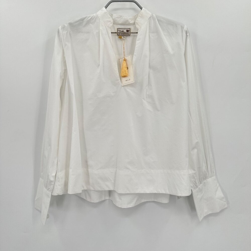Mille Women's White Freya Top Blouse sz XS NWT* 100* Cotton